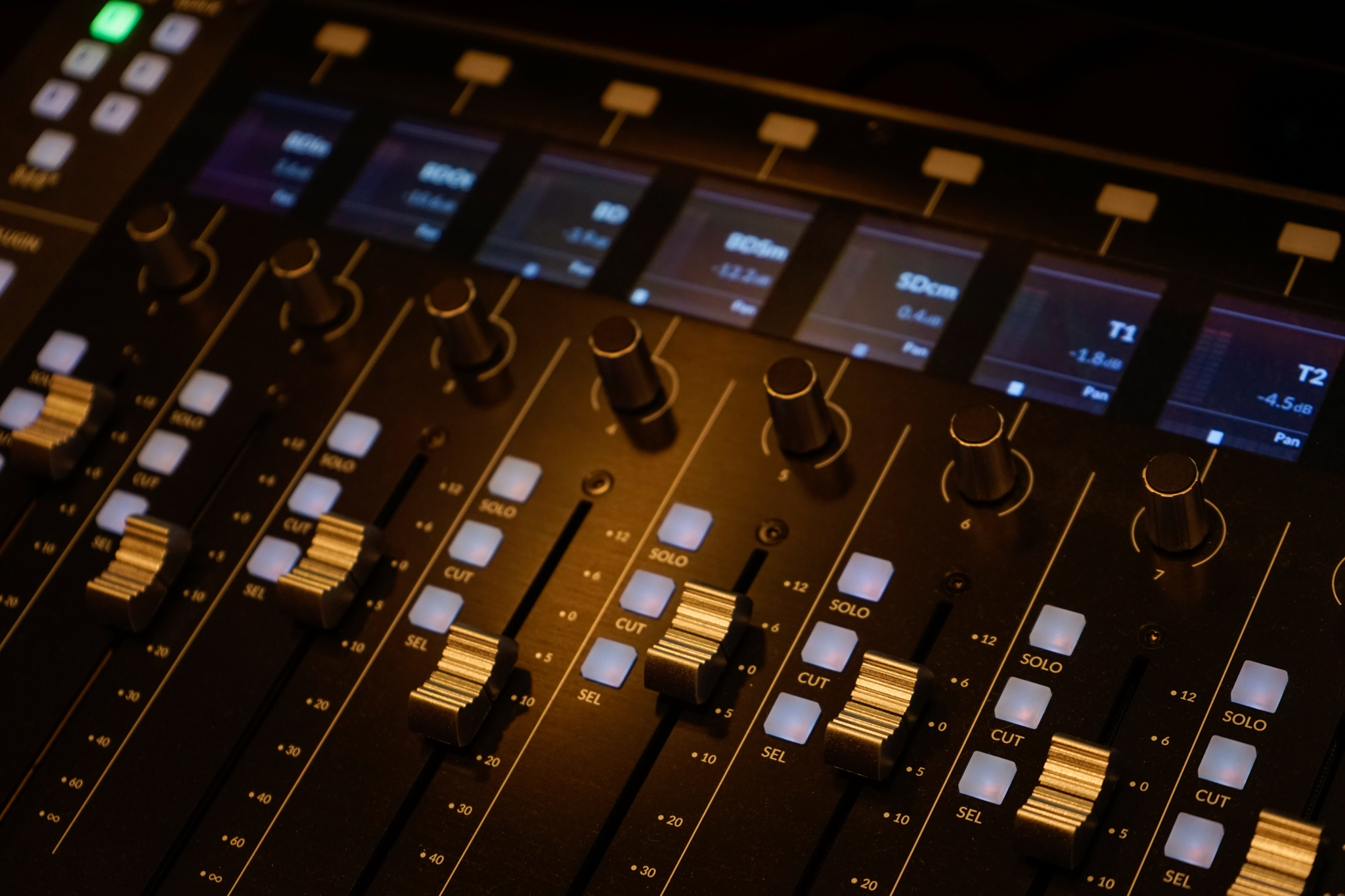 SSL-Mischpult in der Regie des Mooseic Studios